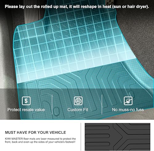 Miniatura 2 de KIWI MASTER Alfombrillas y forro de carga compatibles con Dodge Charger RWDChrysler 300 RWD 2011-2023 para todo tipo de clima, revestimientos