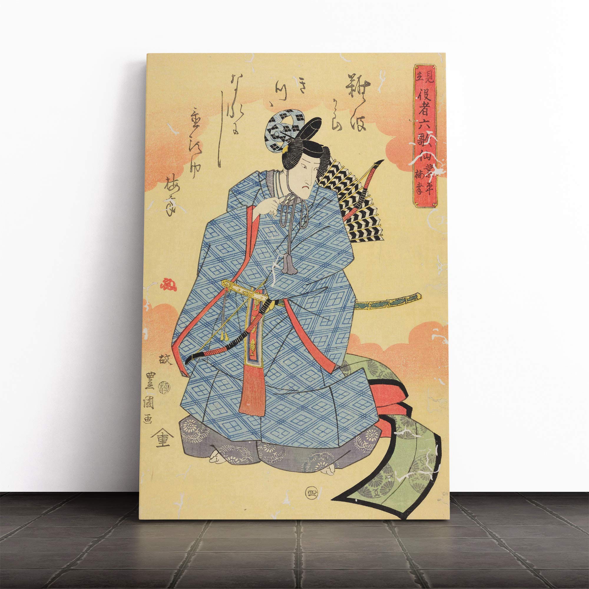 Utagawa Japanese Oriental (2) Canvas Print | Gallery Wrapped 30mm Frame Wall Art | 24x16 inches | Ready to Hang | Asian Picture | Living Room Bedroom Lounge Office