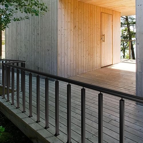 Miniatura 18 de VEVOR Poste de riel de cable, 36 x 1.5 x 1.5 pulgadas, poste de escalera de nivel para escalera, poste de barandilla de acero inoxidable, acabado