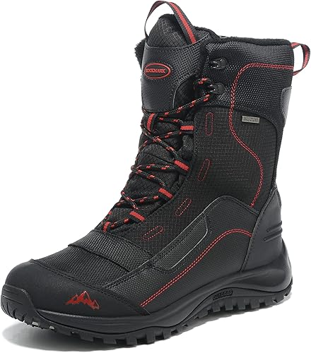 Botas de nieve para hombre, más forro polar, cálidas, antideslizantes, impermeables, cómodas, montañismo, invierno, importación de esquí, botas de