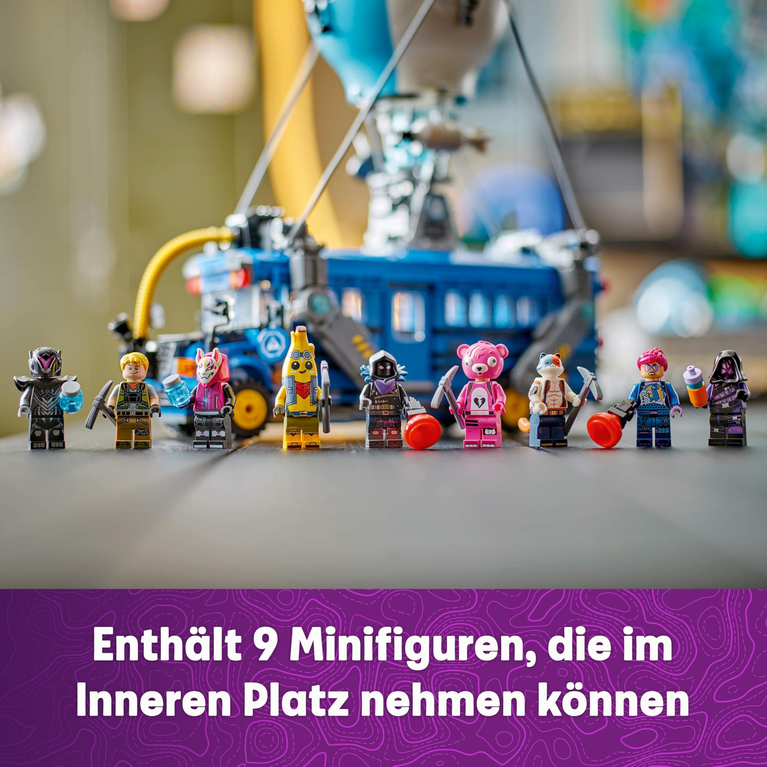 LEGO Fortnite Schlachtenbus, Spielzeug zum Videospiel mit Minifiguren, Geschenk für Gaming Fans ab 10 Jahren, Fahrzeug Bauset für Kinder, Kreatives Geschenk zum Geburtstag - 77073