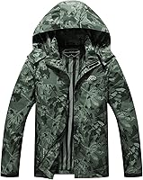 OTU Men's Lightweight Waterproof Hooded Rain Jacket - Breathable Packable Raincoat for Hiking, Travel & Outdoors