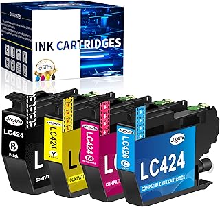 LC424 LC 424 LC-424 LC424xl Ink Cartridges Multipack Replacement Compatible for Brother LC424 LC424 xl for Brother DCP-J1200W DCP J1200W DCP-J1200WE DCP J1200WE DCP J1200 DCP 1200 DCP1200 Printer