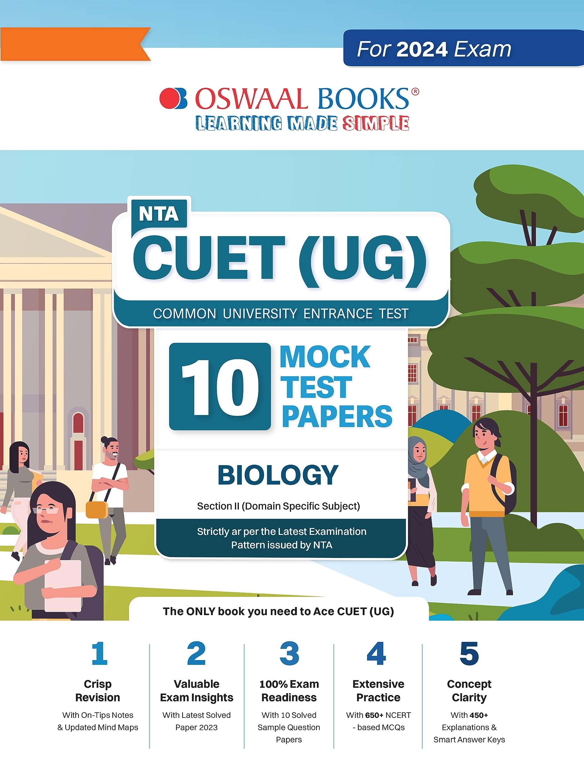 Oswaal NTA CUET (UG) 10 Mock Test Papers Biology For 2024 Exam