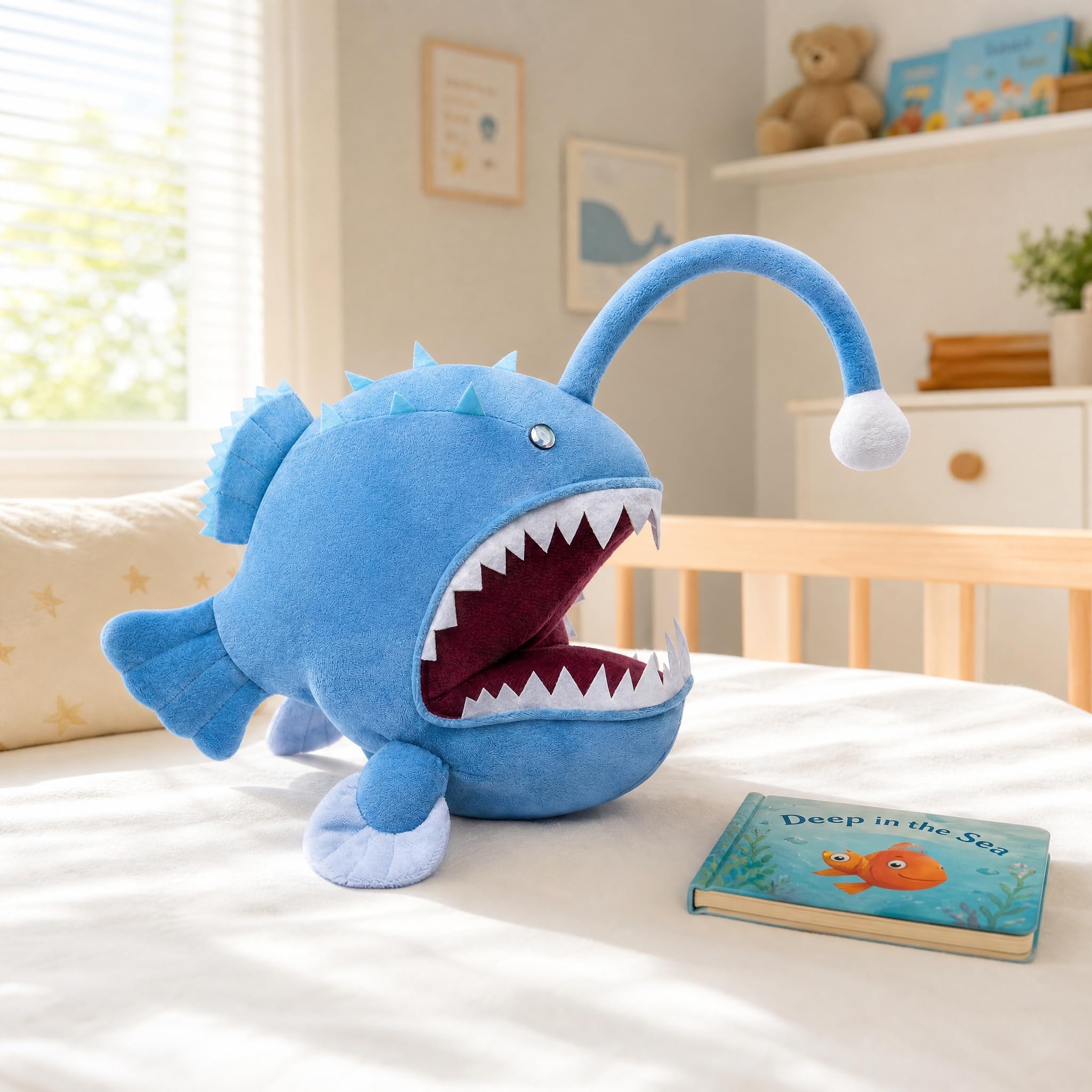 Amazon.co.jp: ZHONGXIN MADEリアルなアンコウぬいぐるみかわいい
