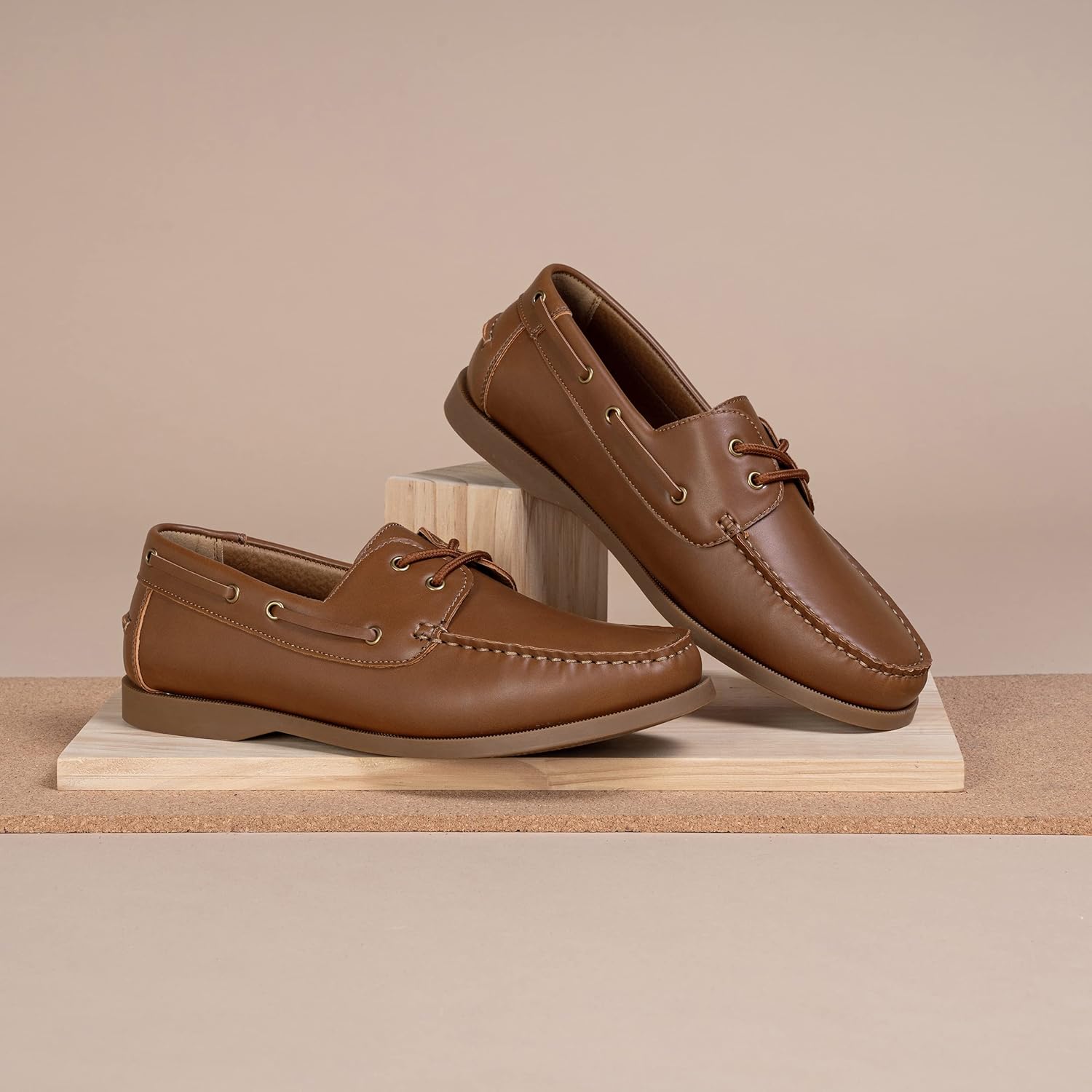 Miniatura 10 de Vostey Men's Slip On Shoes Arch Support Mens Boat Shoes 2 Eye Lightweight Mens Loafers