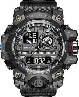 KXAITO Men's Watches Sports Outdoor Waterproof Military Watch Date Multi Function Tactics LED Face Alarm Stopwatch for Men 3133