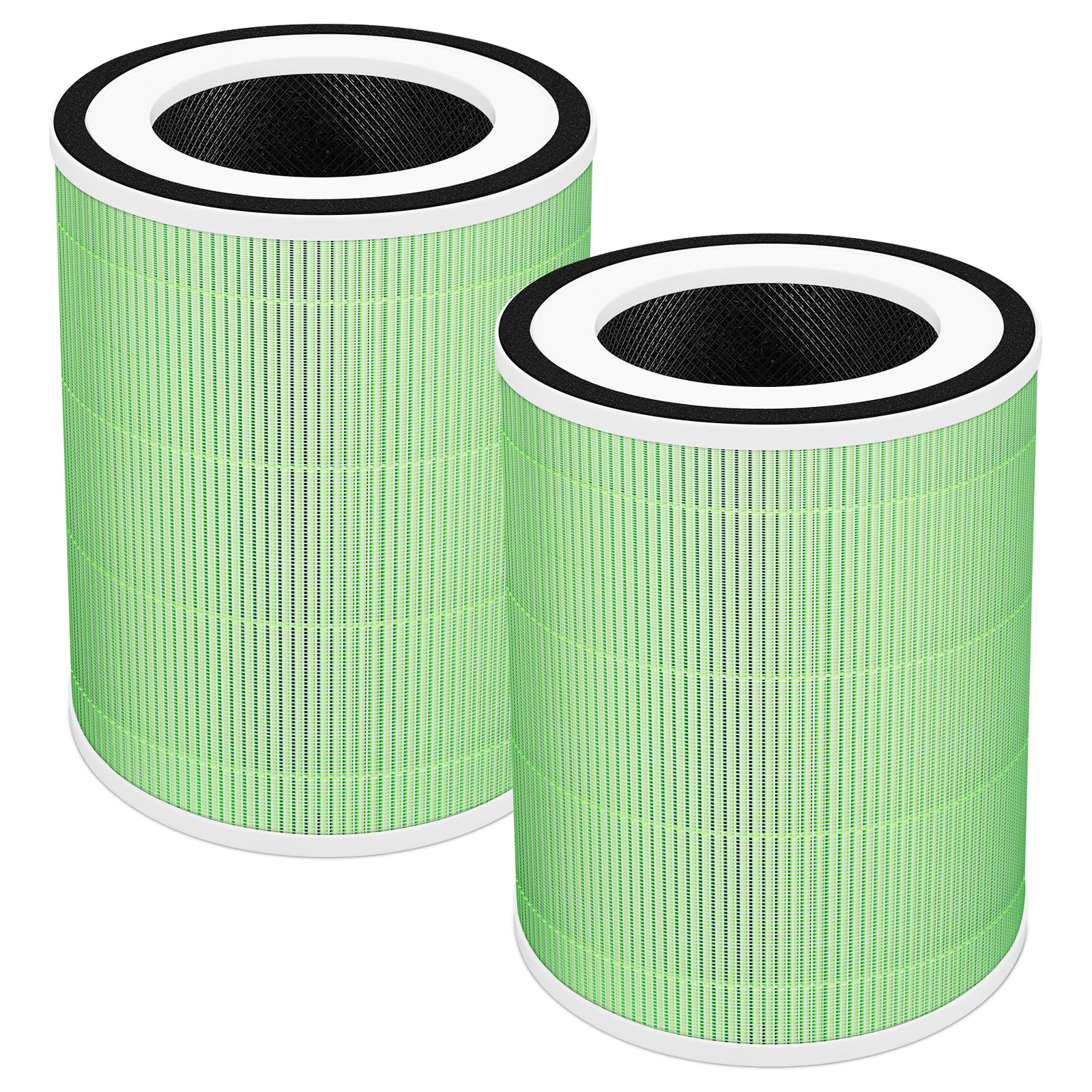Sinnya Kilo Pet Filter Replacement Compatible with Afloia Kilo, KILOPLUS, KILOPRO, MIRO, MIRO PRO and MORENTO MR-Kilo, 360° 4-Stage Filtration, 2 Pack, Green