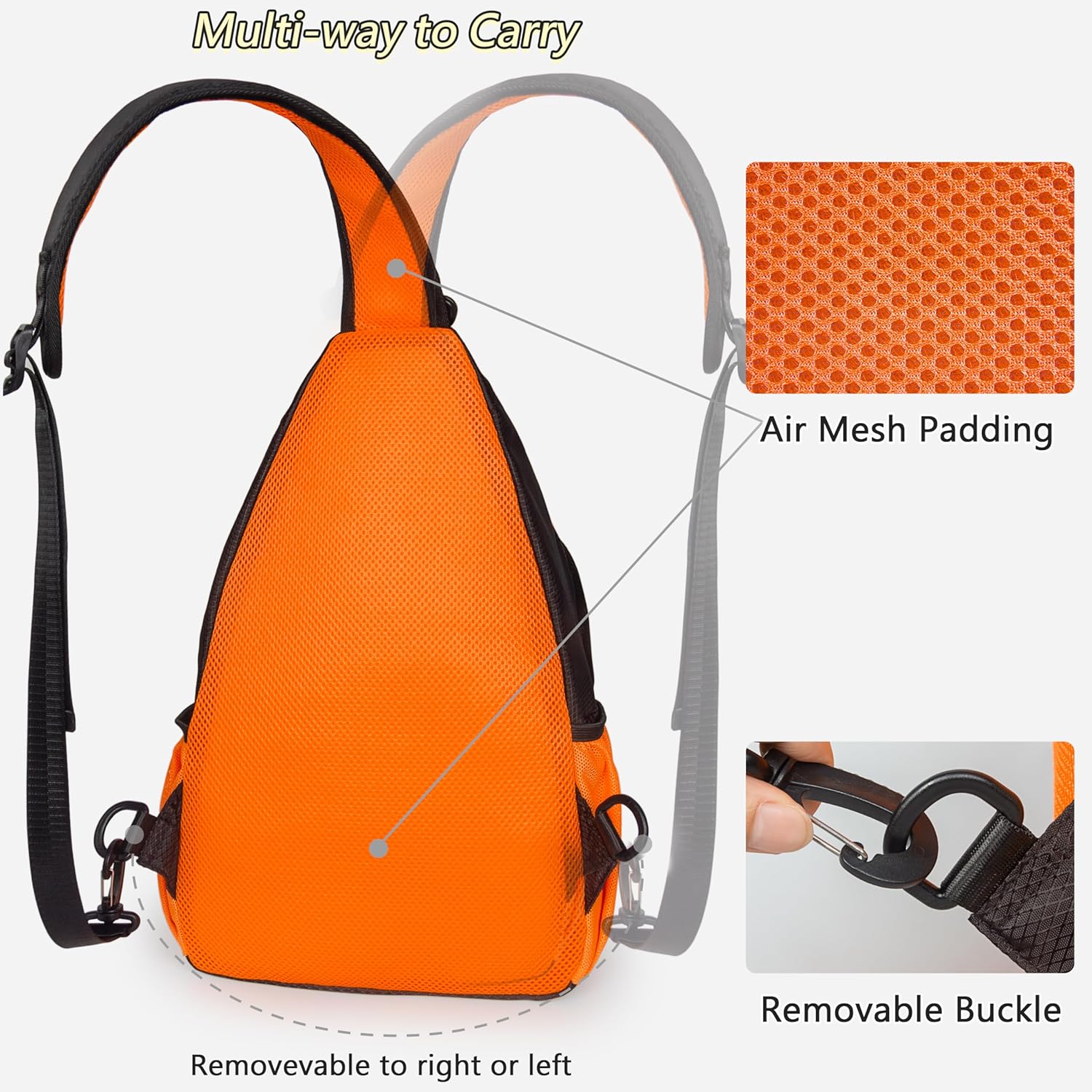 SUKRY Pickleball Bag Lightweight Sling Backpack for Men and Women with Multi-Pocket Crossbody Gym & Travel Backpack Pickle Ball Accessories - Image 3