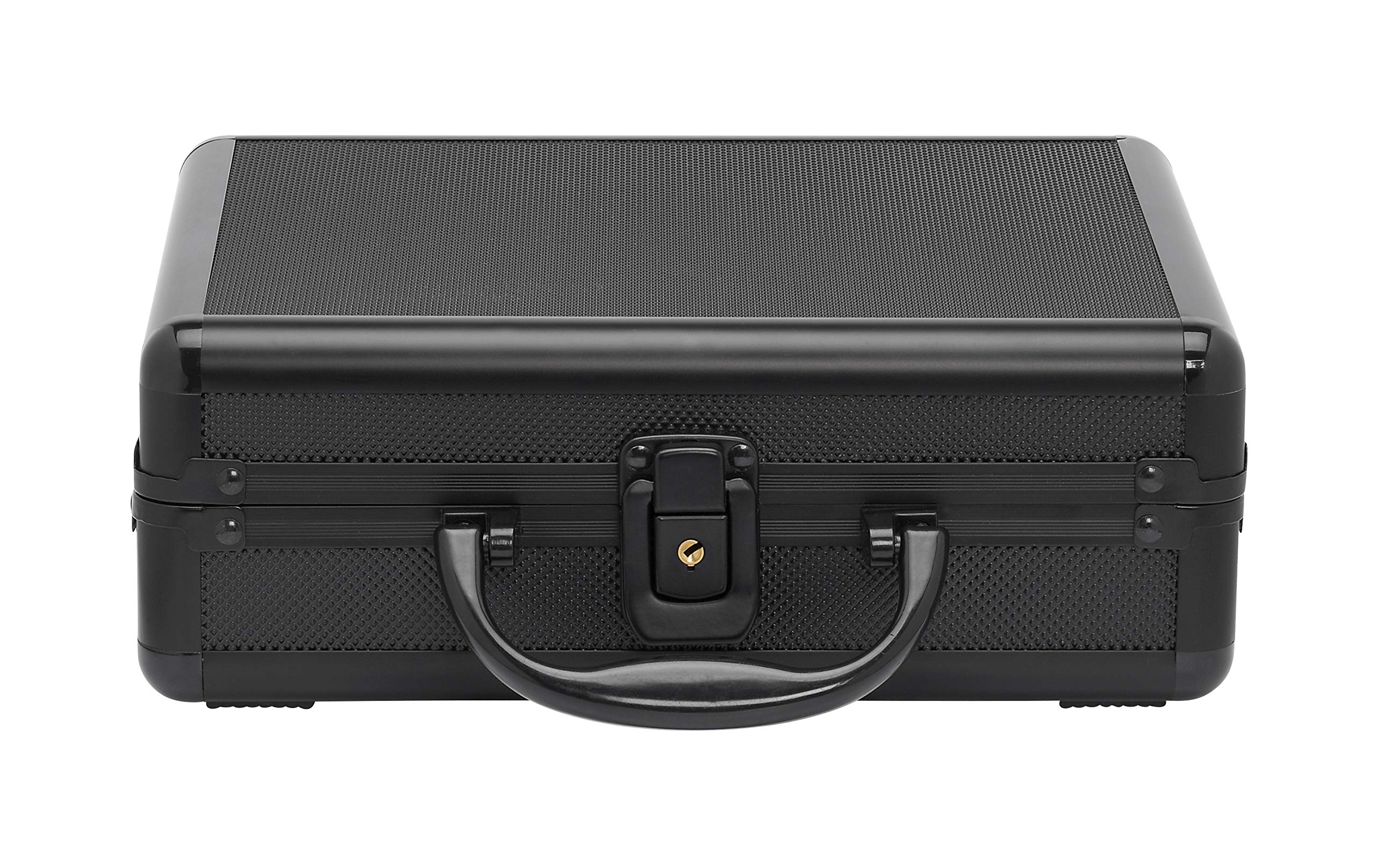 Black Watch Storage Case Aluminum Metal Briefcase for 8 Mens or Ladies Watches with Key Gift