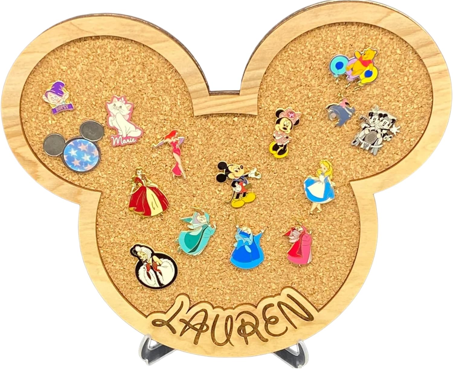 Personalized Pin Holder/Trading Pin Display/Disney inspired Cork Board/Home Decor (Mickey, 18")