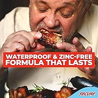 Vista 6 de Secure Sensitive Gums - Adhesivo impermeable para dentaduras postizas con goma de mascar de aloe vera y mirra, extra fuerte durante todo el día