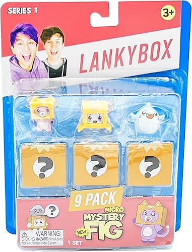 Miniatura 3 de LankyBox Mystery Micro - Paquete de 9 minifiguras coleccionables, ediciones ultra raras, mercancía con licencia oficial