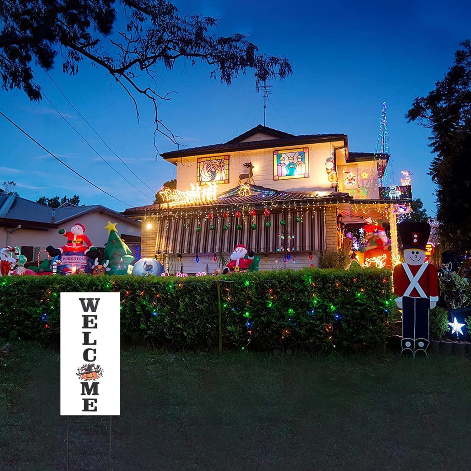 WENWELL 4 Blank Yard Signs with H Metal Stakes 12 x 17 in,Real Estate Garage sale Signs Double Sided,Corrugated Plastic lawn sign for Birthday,DIY Custom Poster Outdoor sign for road / House,Vertical : Patio, Lawn & Garden