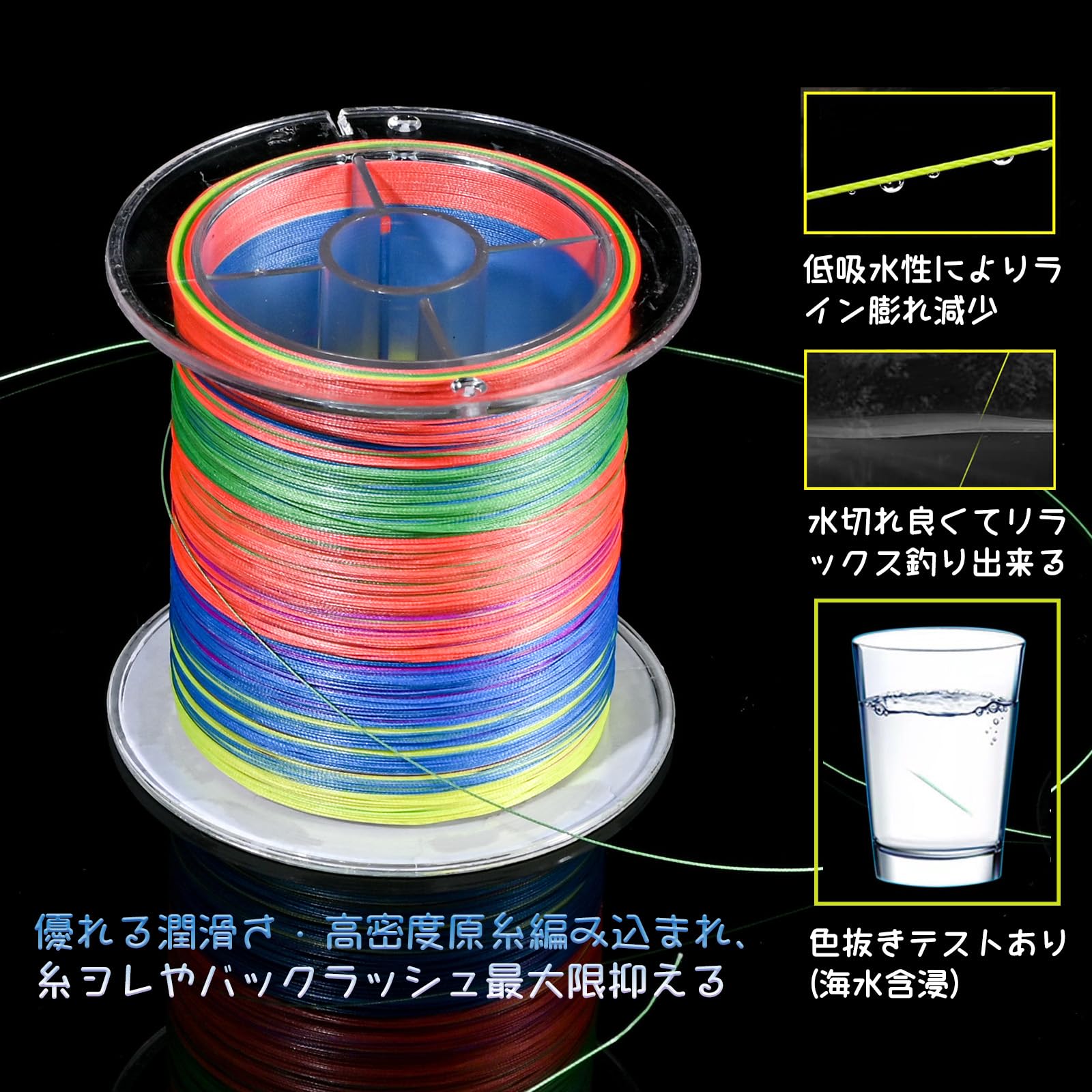 Amazon.co.jp: ZJIANCpeライン 0.8号 300m 8本編みPEライン マルチ