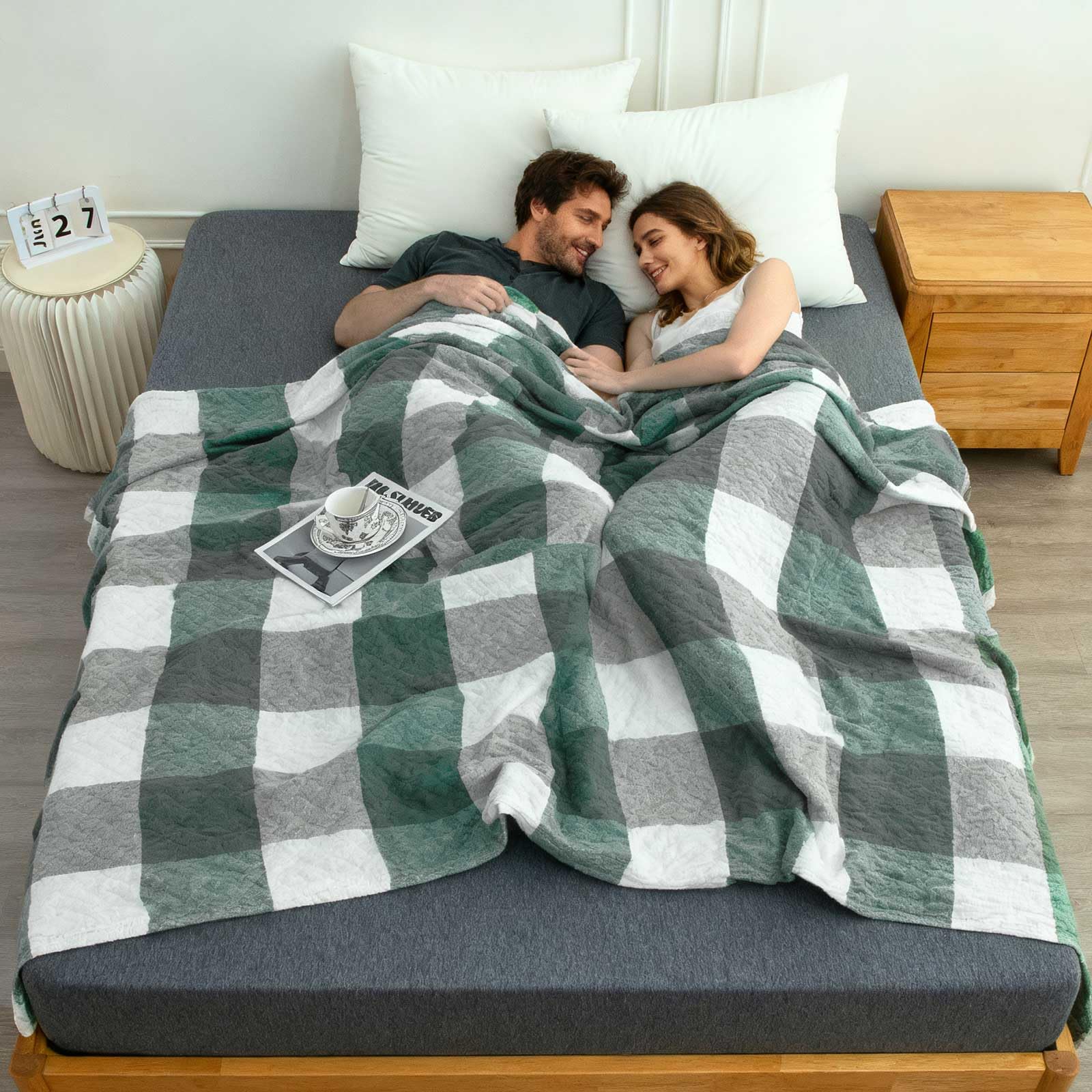 youlanhome 4-Layer Muslin 100% Cotton Blanket, Fluffy Breathable Soft Bed Blankets for Couch, Adults Lightweight Breathable Bath Towel and Kids Travel