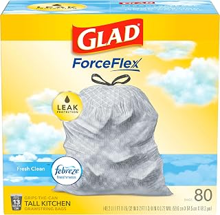 Glad Odorshield Kitchen Drawstring Trash