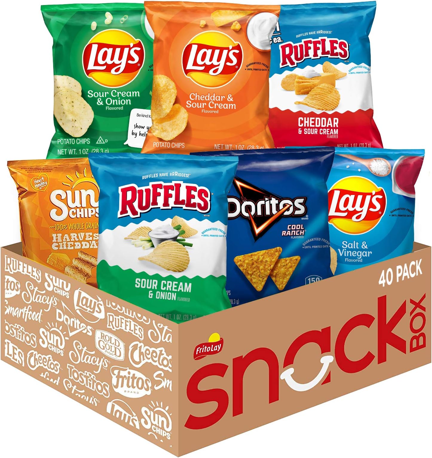 Frito-Lay Tangy Favorites Mix Variety Pack, 1 Ounce (Pack of 40)