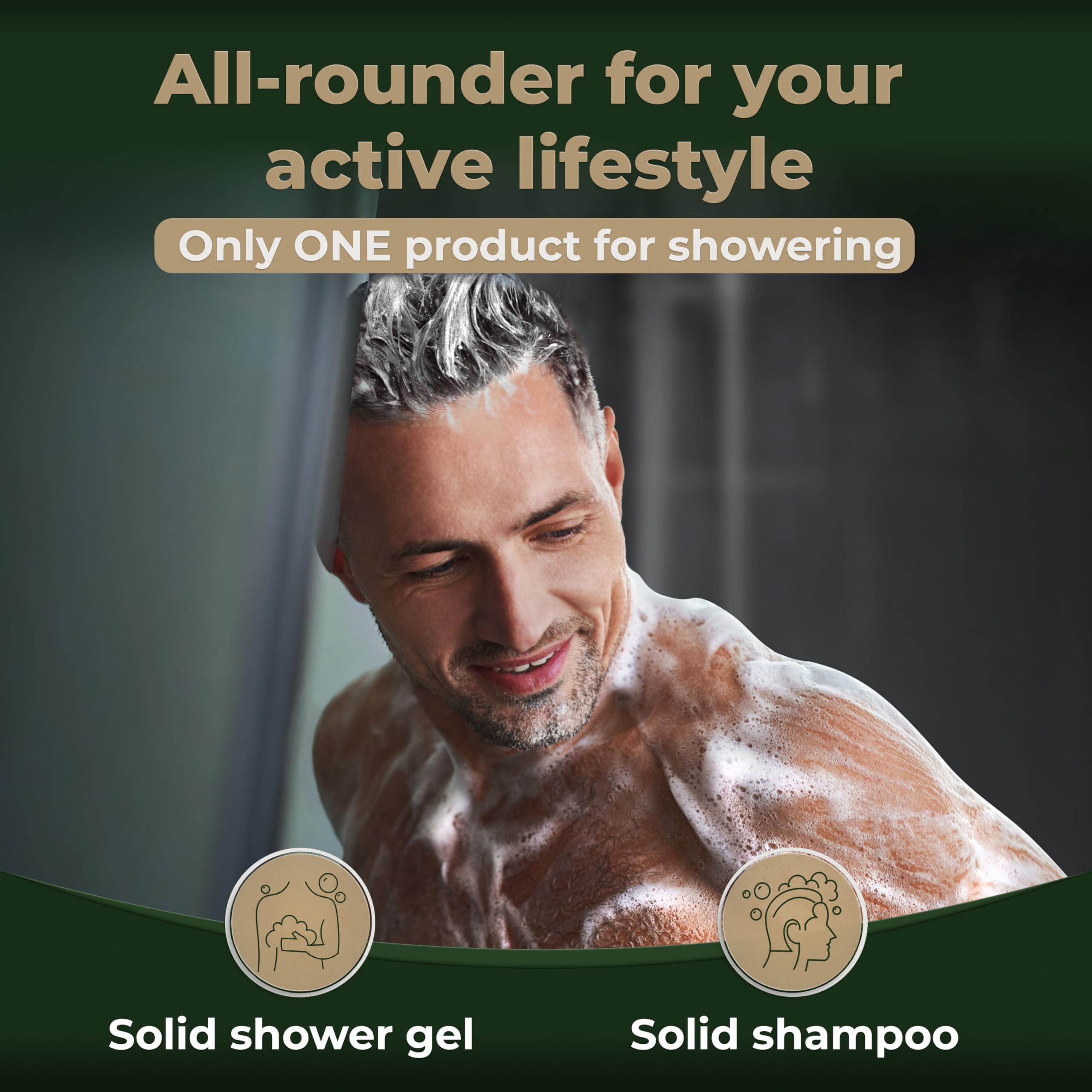 larum sports Natural Soap Bar, Body Soap Bar for Men, Hair Face and Skin, Organic Soap - Image 2
