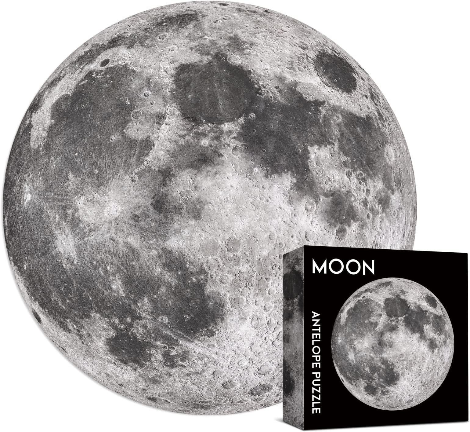 1000 Piece Puzzle for Adults, Space Moon Jigsaw Puzzles 1000 Pieces, Telescope Planet Close-up Round Puzzle, High Resolution, Matte Finish, No Dust Space Puzzle