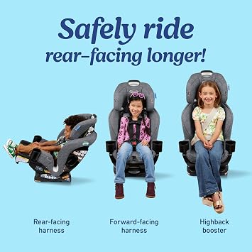 Graco Extend2Fit 3-in-1 Convertible Car Seat, 3 Modes Rear Facing, Forward Facing Baby Car Seat and Highback Booster Seat, Adjustable Extension Panel for Extra Legroom, Ashten