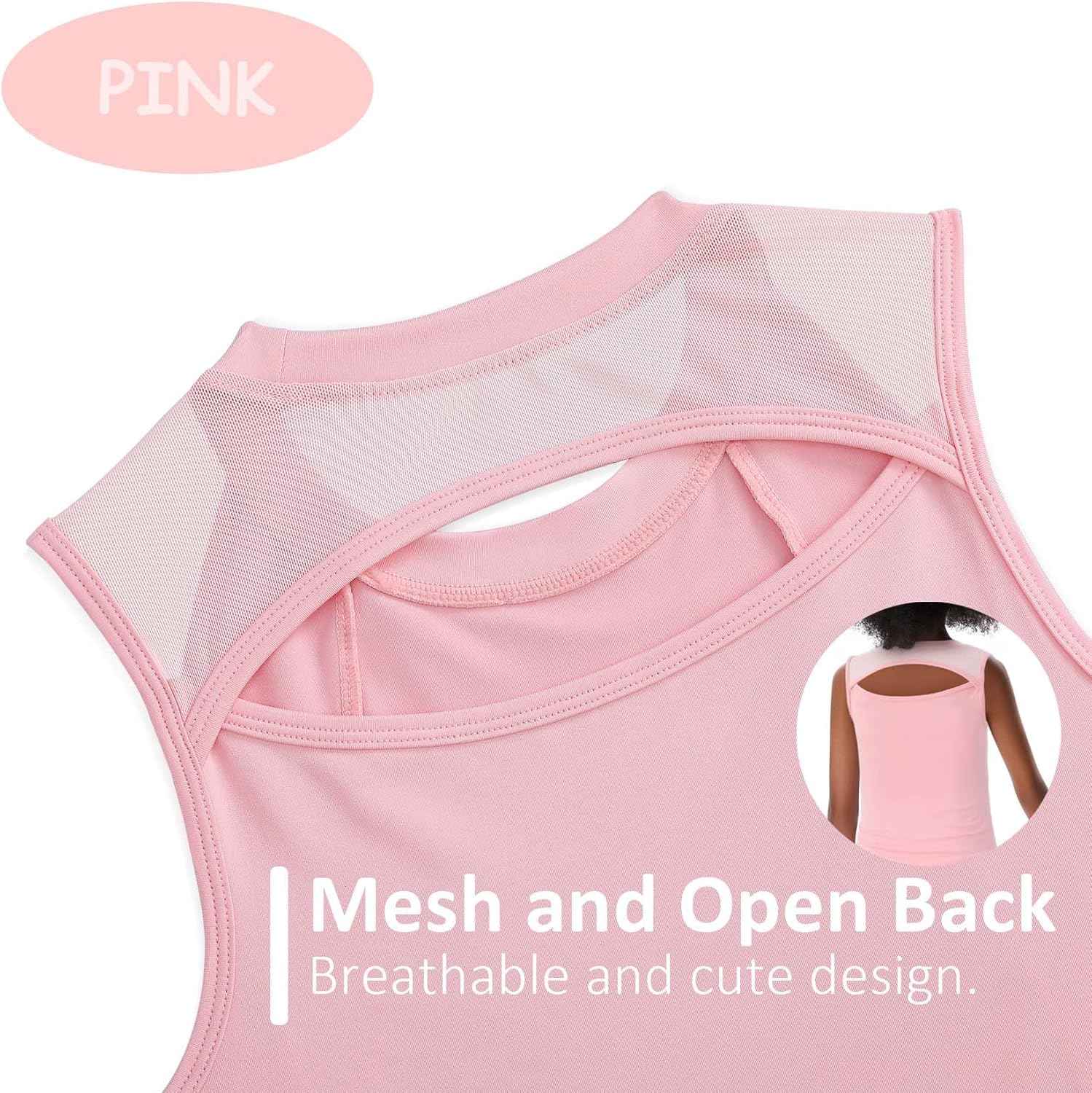 Girls Tennis Golf Outfit Sleeveless Tank Top and Skorts Set Sports Skirt Dress with Shorts 4-12Y - Image 5