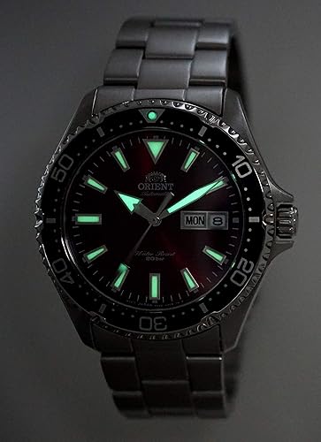 Miniatura 3 de ORIENT Reloj automático para hombre de buceo deportivo de 656.2 ft con esfera roja pulsera de acero RA-AA0003R, Rojo -, Moderno