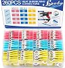 260PCS Heat Shrink Ring Terminals, Sopoby Marine Grade Ring Connectors Tinned Red Copper 16-14 22-18 12-10 Gauge3 Colors4 Sizes, #10,14,516,38 Insulated Ring Crimp Terminals
