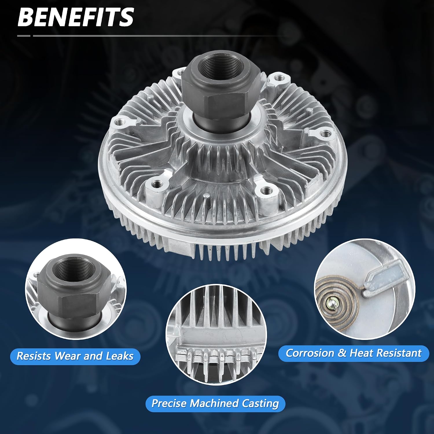 010021288 Engine Cooling Fan Clutch for International DT466E Diesel Engine with EGR Coolant Fan Clutch 7C4Z8A616BA 7C4ZA616BA