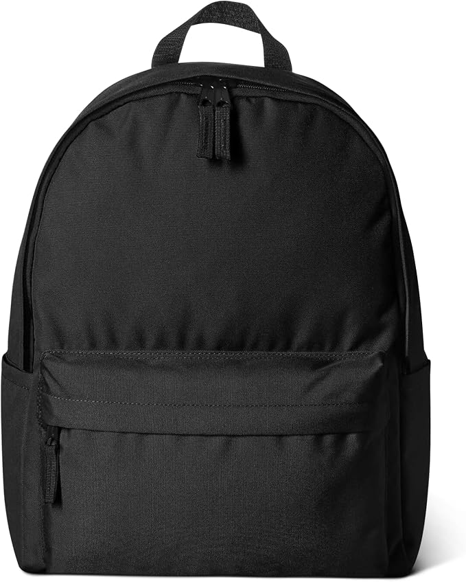 Mochila Amazon Basics Negra - Ideal para el día a día y la escuela