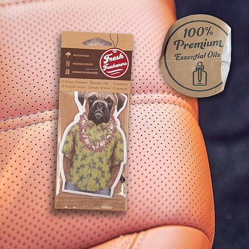 Miniatura 2 de Ambientador de coche para perros, paquete de 6 unidades, perfumado con aceites esenciales, por Fresh Fresheners