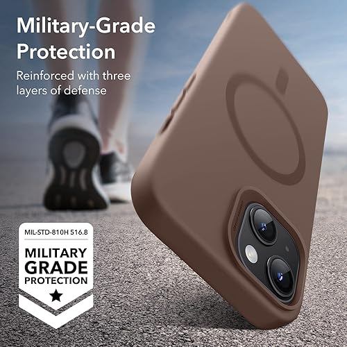 Vista 628 de ESR Funda para iPhone 15 Pro Max, compatible con MagSafe, de grado militar, negro transparente
