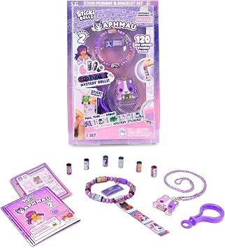 Sticki Rolls x Aphmau S2Pendant & Bracelet Set, Limited Edition, Includes 120 Stickers, Holographic Aphmau Pendant & Bracelet, Collectible Kawaii Fun!