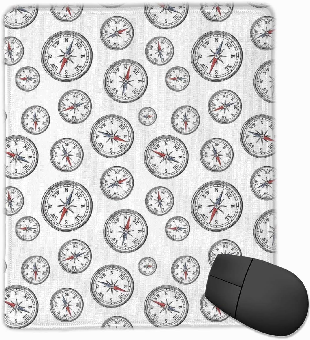 Yuotry Smooth Mouse Pad, Travel Compass Mobile Gaming