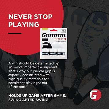 Gamma Sports Supreme Overgrip for Tennis, Pickleball, Squash, Badminton, and Racquetball Racquets, Multiple Pack Sizes and Colors
