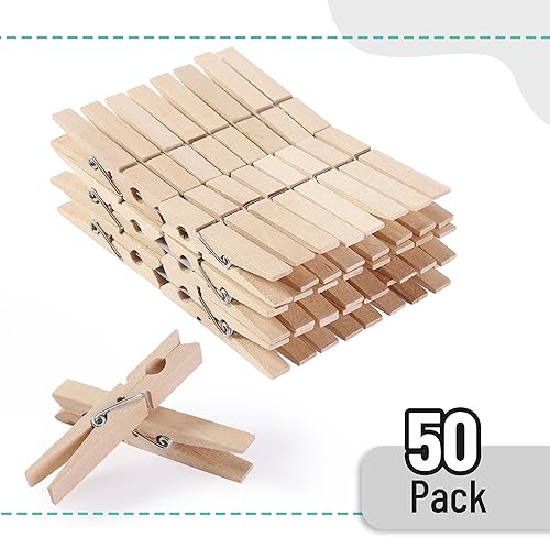 Miniatura 2 de Mr. Pen - Alfileres de madera, madera natural grande, paquete de 50, 2.9 pulgadas, resistentes a la corrosión para el aula, manualidades