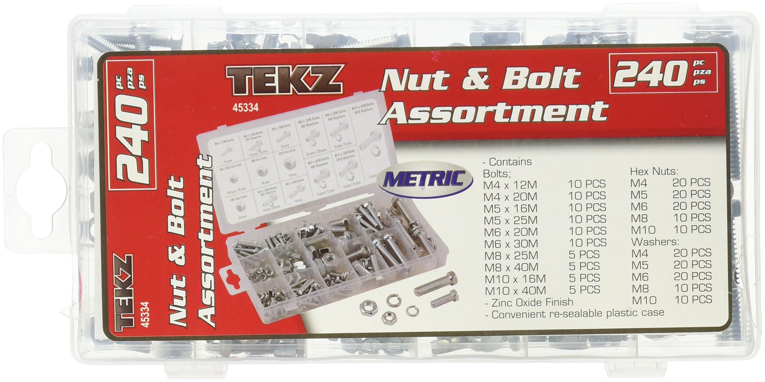 240 Piece Metric Nut and Bolt Assortment - Hardware Nut And Bolt
