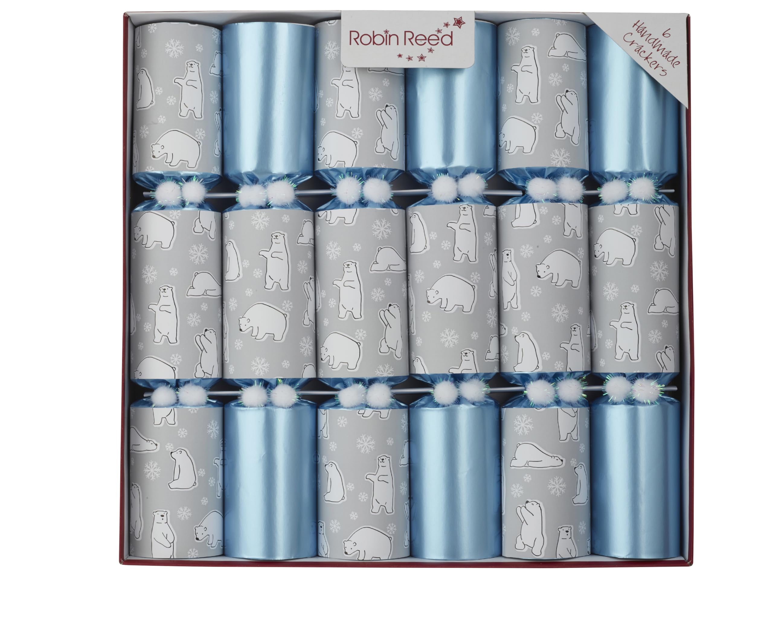 Robin Reed handmade racing Polar Bear Christmas Crackers - containing racing elfPolar Bears game