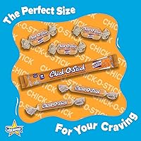 Vista 2 de Chick O Stick Barras de caramelo Paquete de 8 Mantequilla de maní crujiente enrollada en coco tostado Caramelo de mantequilla de maní Barras