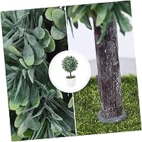 Vista 7 de Planta artificial esférica en maceta, maceta artificial, árbol en maceta, bolas de topiario artificial, plantas de escritorio, decoración de plantas