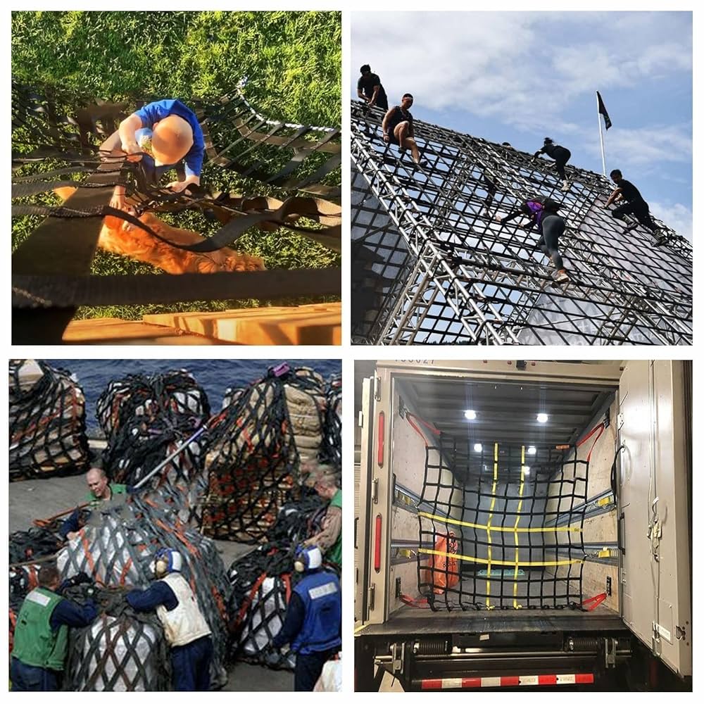 ロープ ネット　　アスレチック ネット　クライミングネット　新品 アスレチックネット 1000mmx2000mmx目合250mm 16mmロープ