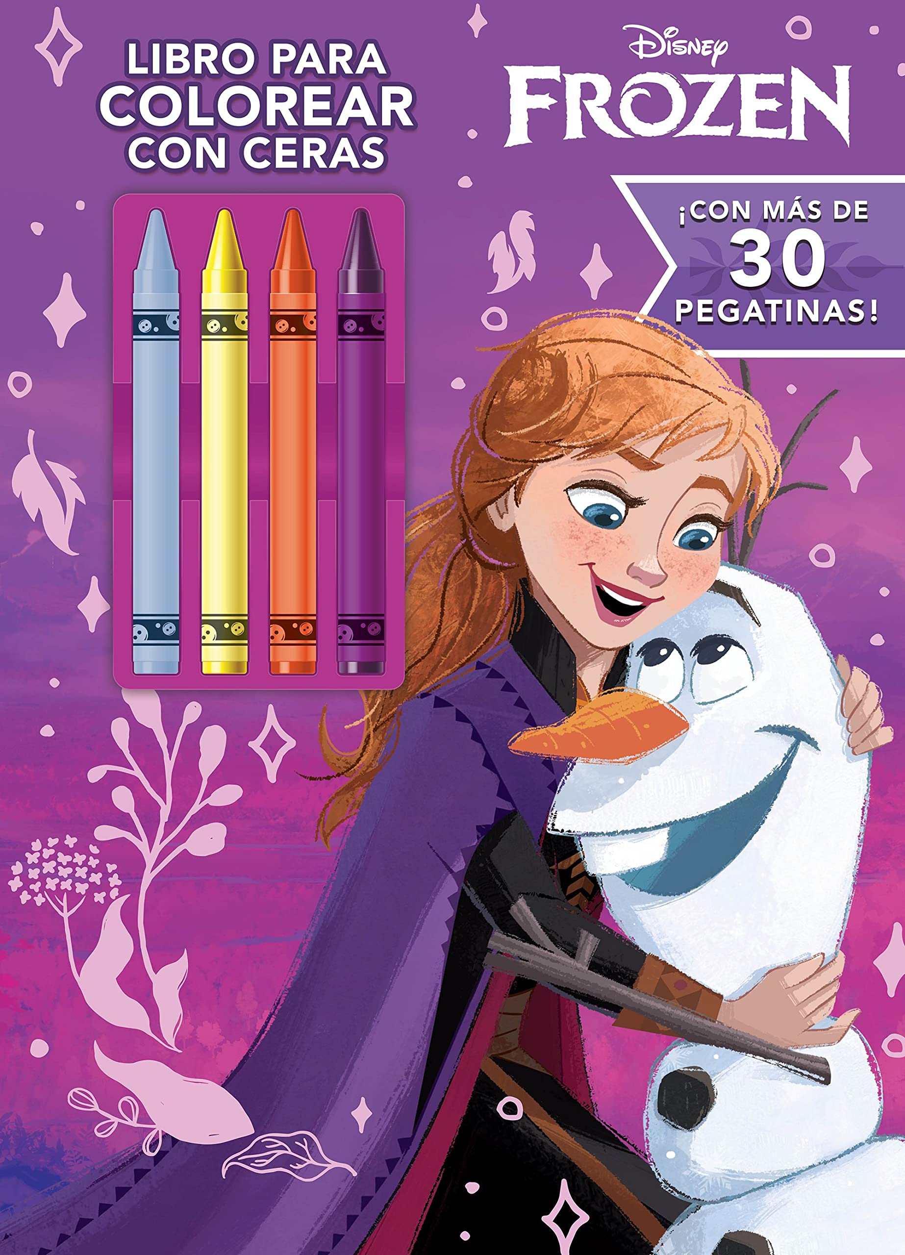 Frozen. Libro para colorear con ceras: Con pegatinas (Disney. Frozen)