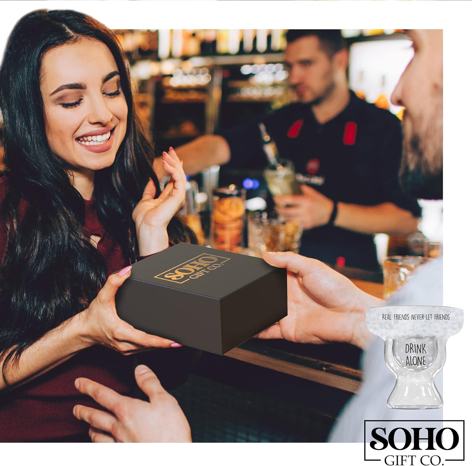 GALVANOX SoHo Margarita Glass Best Friend Gift for Women, 12oz Insulated Double Walled Frozen Drinking Stemless Cup (Keeps Drink Iced Cold) (Gift Boxed) - Image 6