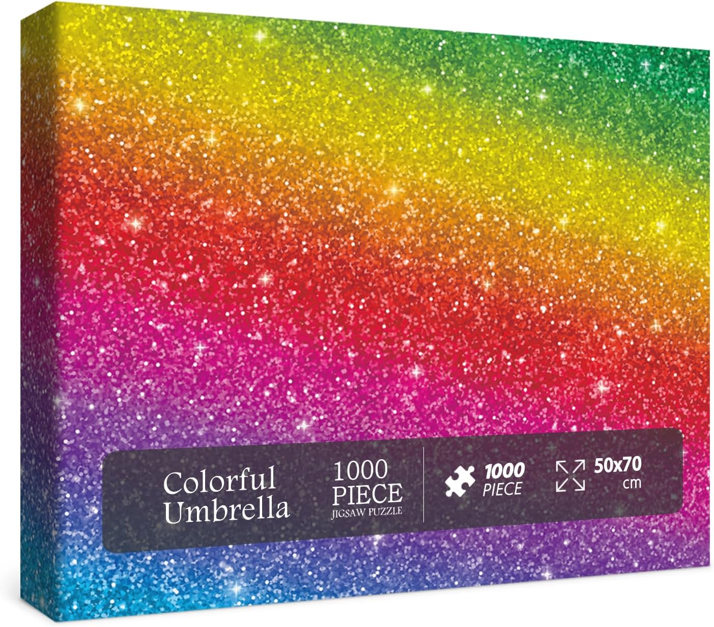 BBOLDIN Rainbow 1000-Piece Puzzle for Adults, Glitter Art Jigsaw, Colorful & Artistic Style, 27.6 x 19.7 inches