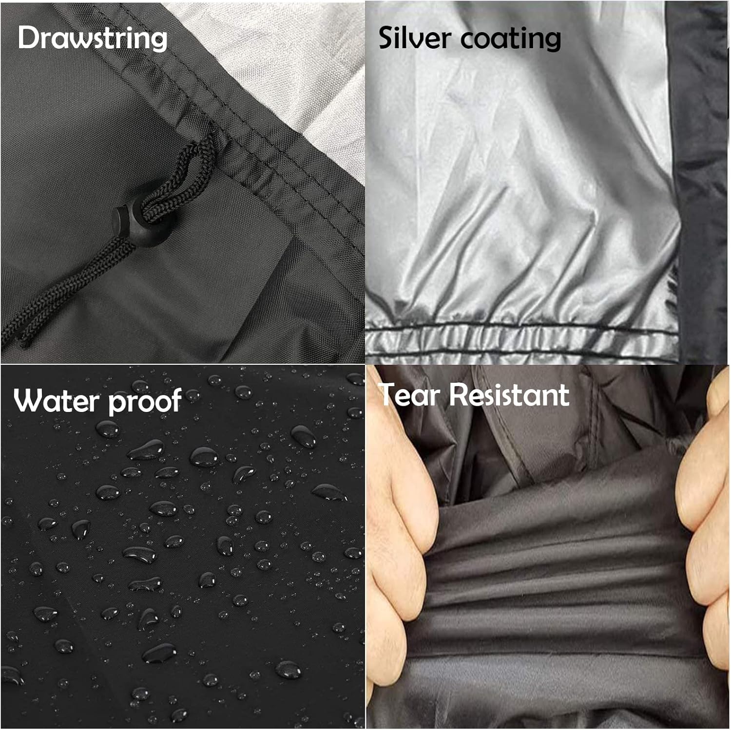 Patio Furniture Covers Windproof 37" D x 28" H, Garden Table Cover Waterproof, Garden Furniture Covers Round, Outdoors Patio Furniture Set Cover Tear-Resistant DustProof