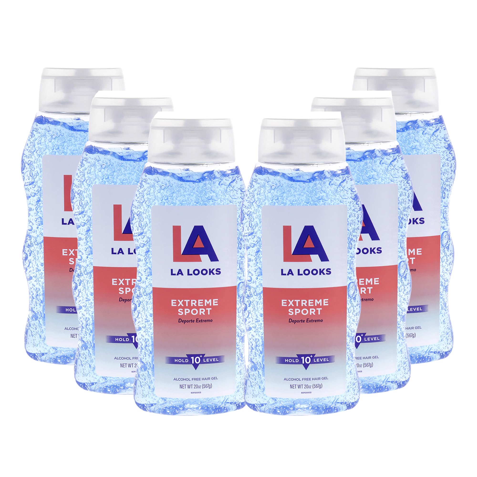 Bulk Value! L.A. Looks Extreme Sport Hold 10+ Gel - Color-Safe (6-Pack)