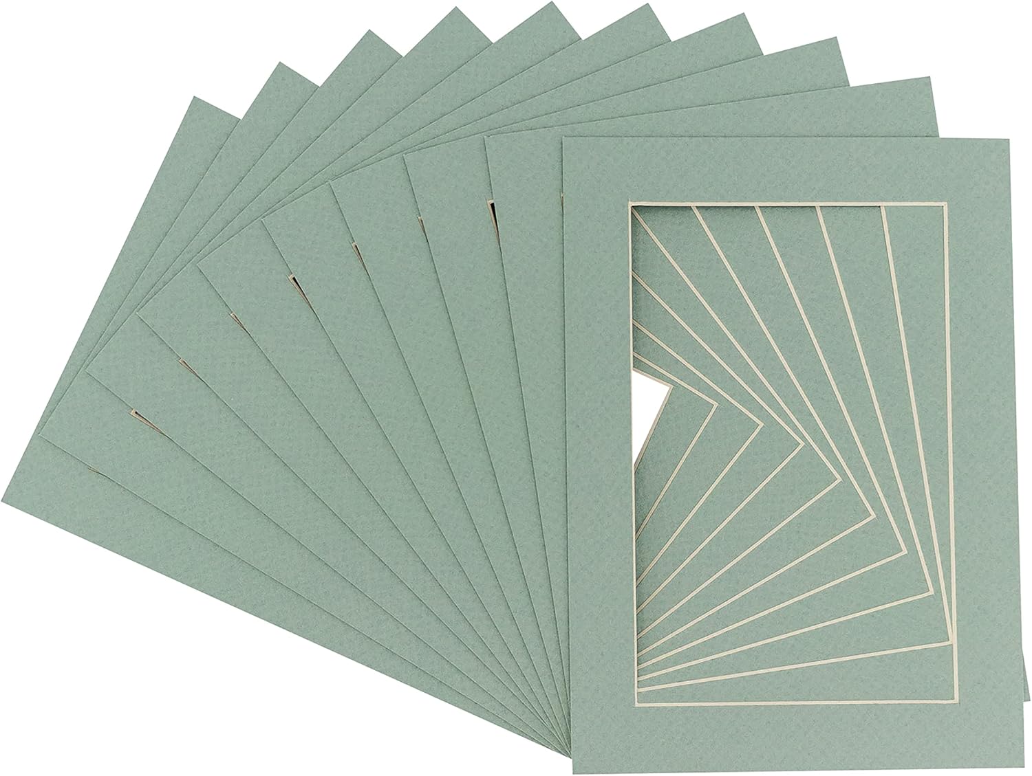 11x14 Mat for 8x10 Photo - Precut Seafoam Green Picture Matboard for Frames Measuring 11 x 14 Inches - Bevel Cut Matte to Display Art Measuring 8 x 10 Inches - Acid Free ONE MAT