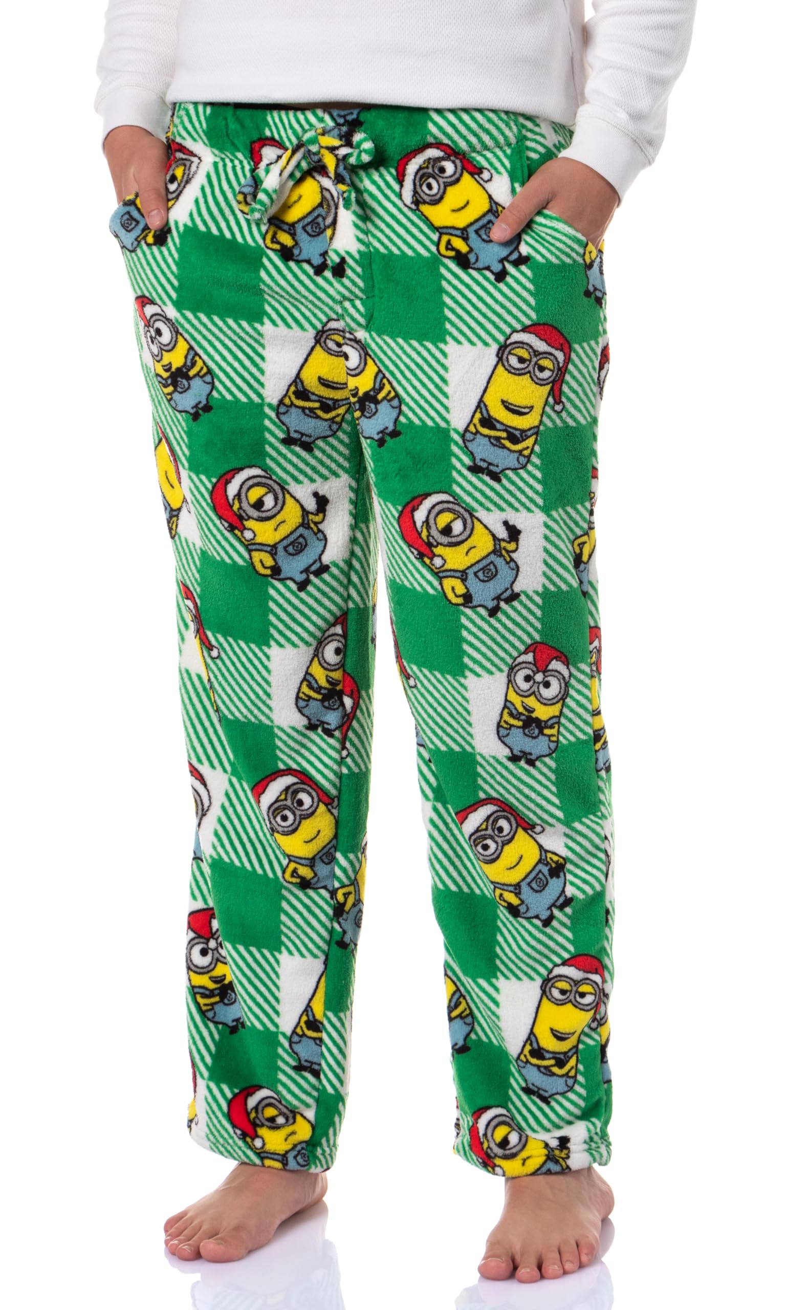 Intimo Men's Santa Minions Despicable Me Minions Christmas Santa Adult Sleep Lounge Pajama Pants, Xxl
