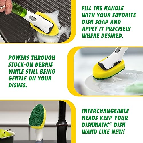 Vista 21 de Libman Kit de cepillos de limpieza verde y blanco, juego de 3 piezas, cepillos multiusos para cocina, lavabos, fregaderos, lavavajillas