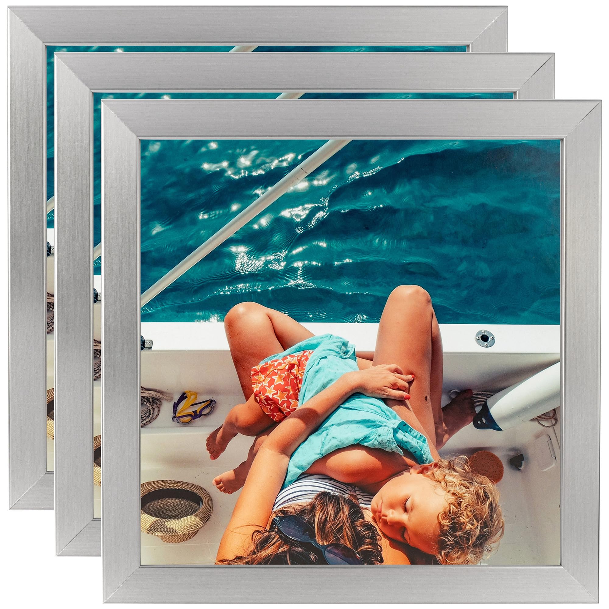 Amazon.com - ArtToFrames 12x12 Inch Silver Picture Frame, 3 - Pack